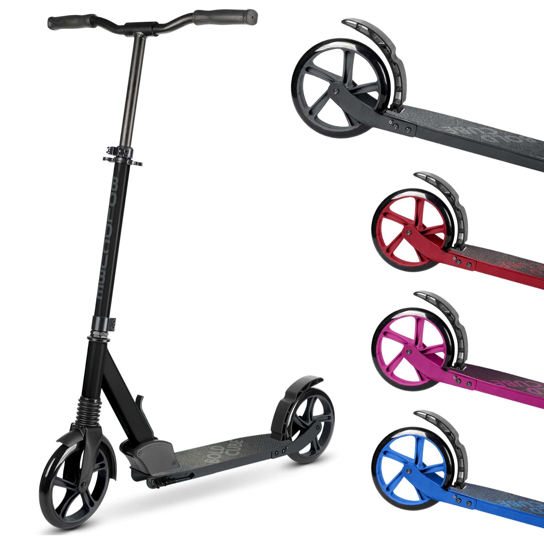 Volare boldcube big 2-wielstep - zwart