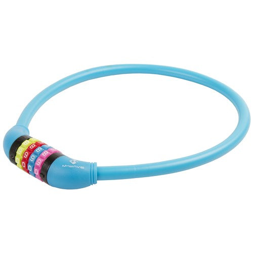 M-wave cijfer-kabelslot silicone blauw 65cm12mm