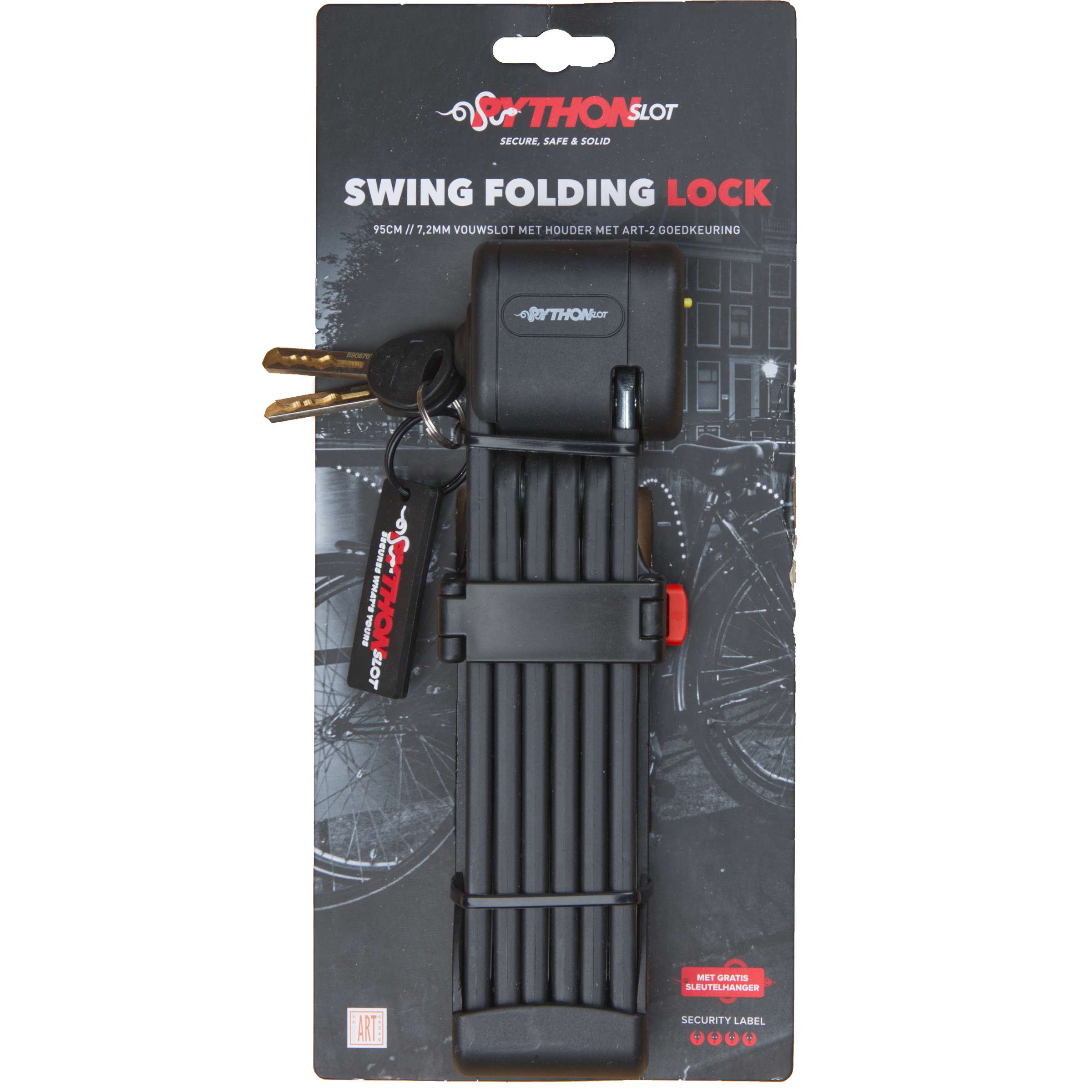 Python slot vouwslot 6x224cm, art-2, m beugel