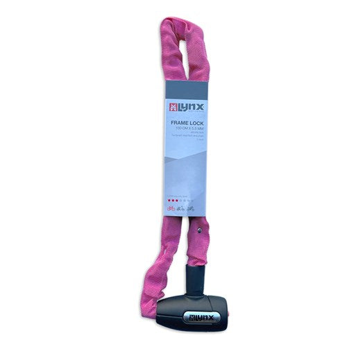 Lynx Cityline M Kettingslot - 85cm - Roze