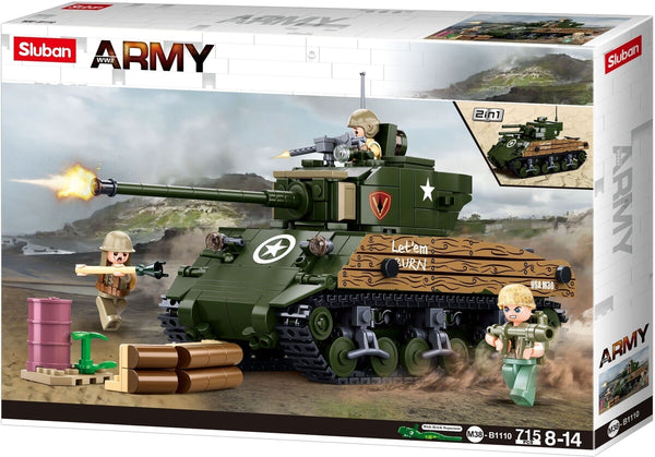 Sluban army m4a3 (76w) middel tank (m38-b1110)