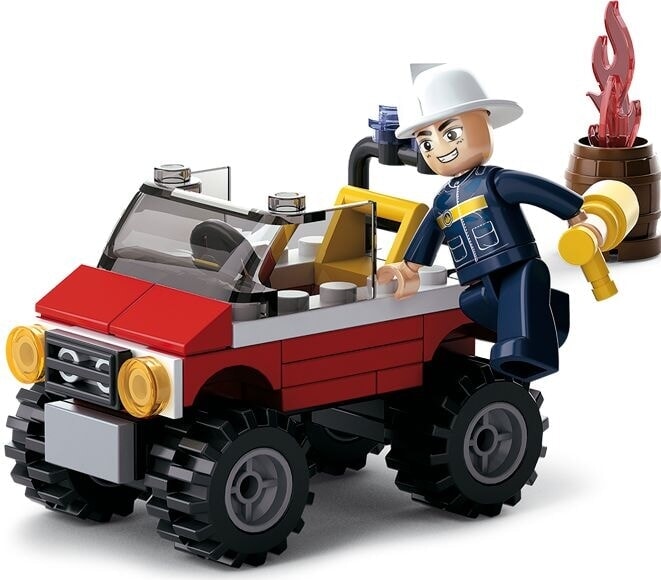 Sluban brandweer jeep : 58 stuks (m38-b0621)