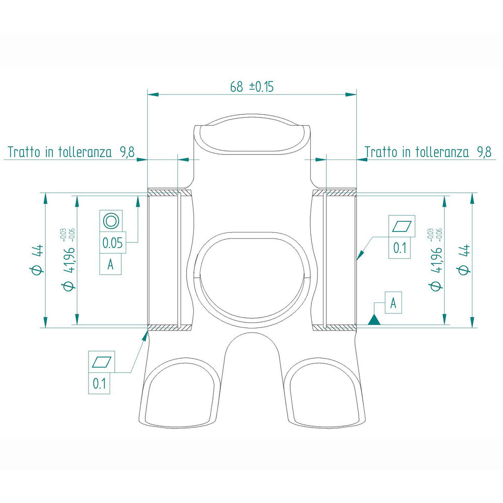 Miche bracketas press-fit 68 x 42mm evo max