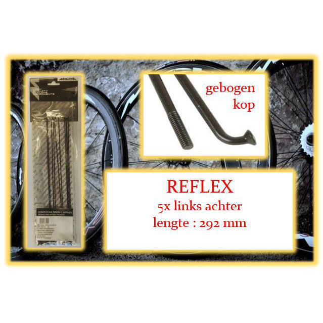 Miche spaak reflex dark 292mm la zwart (5st)