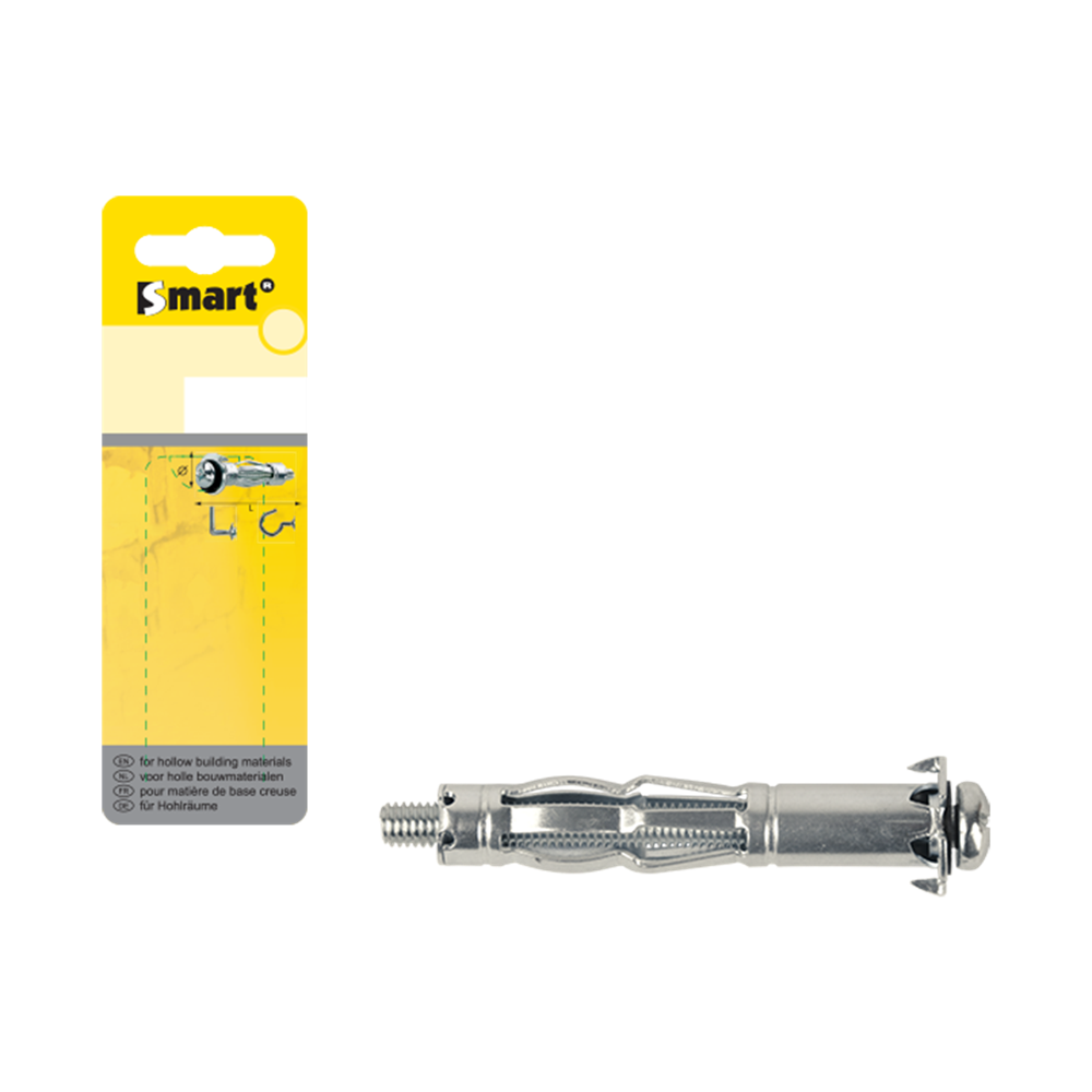 Pgb-europe smart | metalen hollewandplug m5x52 zn | 4 st sm0hwp001050052h
