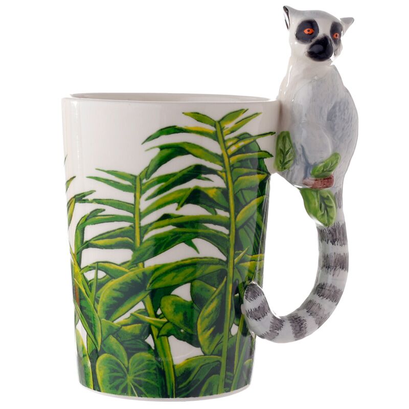 Lemur - gevormd handvat keramiek mok