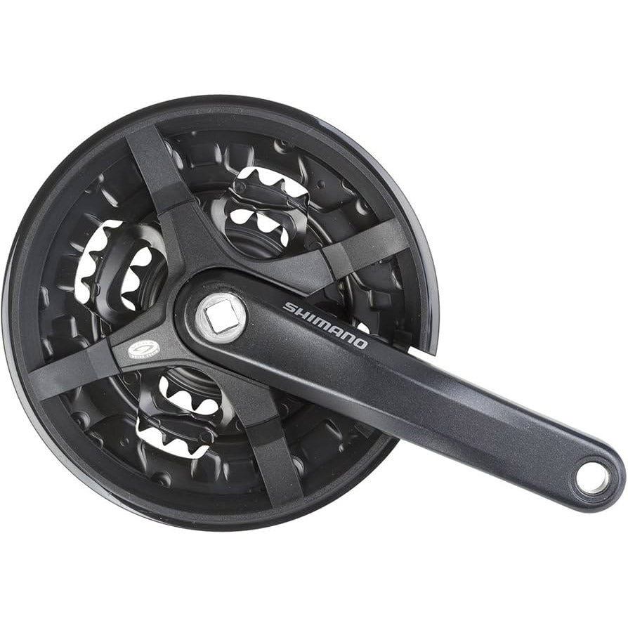 Shimano crankstel 9v 22 32 44t kettingrand 175mm zwart