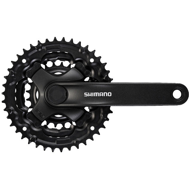 Shimano crankstel y301 6 7 8v 42 34 24t 170mm -7mm zwart
