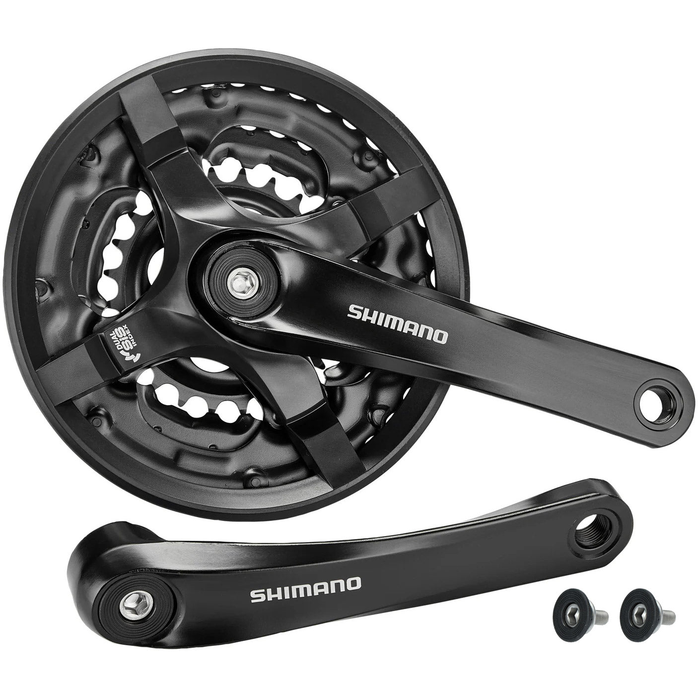 Shimano crankset tourney 6 7 8v 24 34 42t 170mm zwart oem