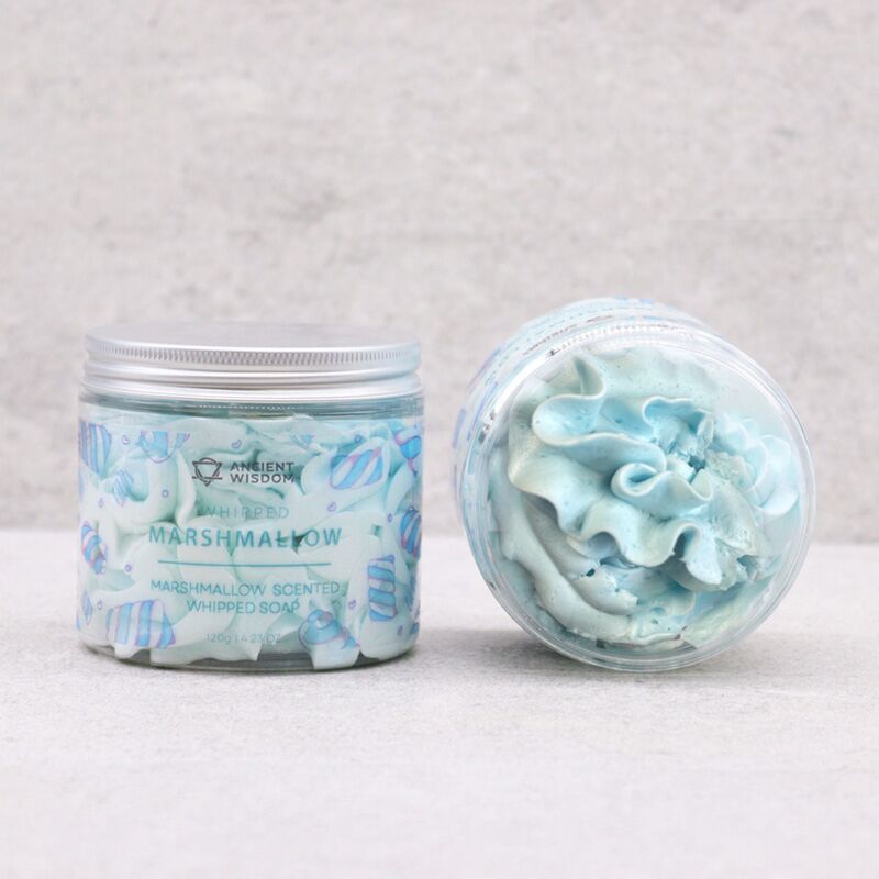Marshmallowpot met slagroomzeep bodywash