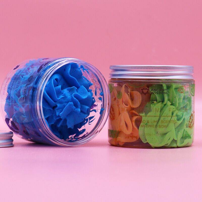 Bosbessen pot met slagroomzeep bodywash