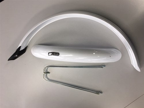 Eurofender Mudguard Set 24 inch 58mm PVC White