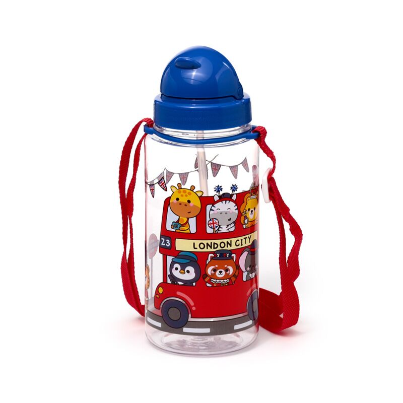Ecozen kinder waterflesjes 450ml flip rietje adoramals londen