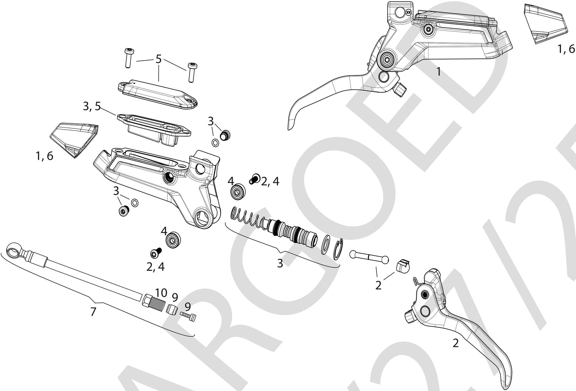 Sram schijfrem motive silver disc brakes hint. motifs silver black