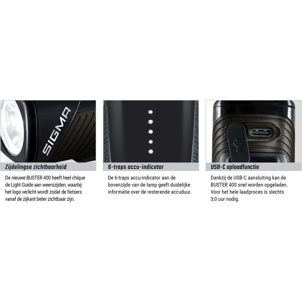 Kit d'éclairage Sigma Buster 400 + Buster RL 80 Flash USB