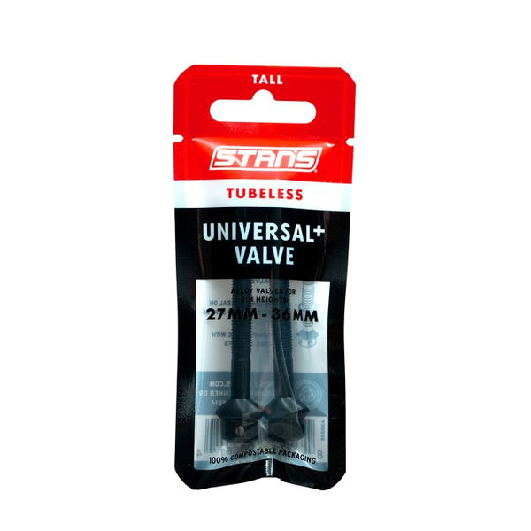 Stan's tubeless universal+ valves - tall - black