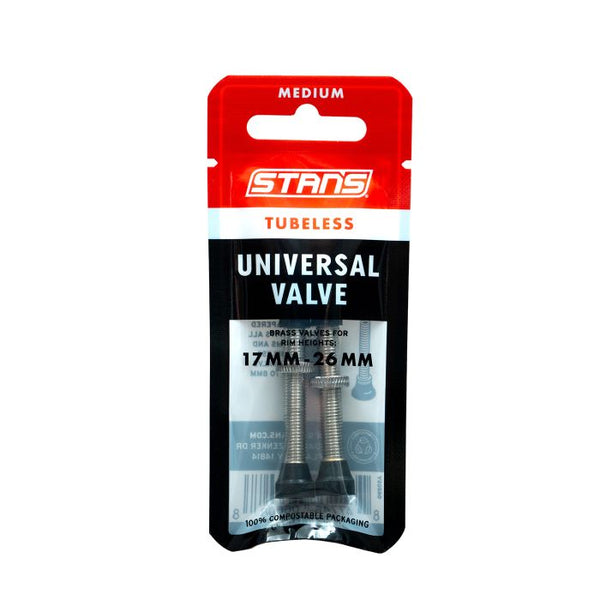 Stan's tubeless universal valves - medium - brass