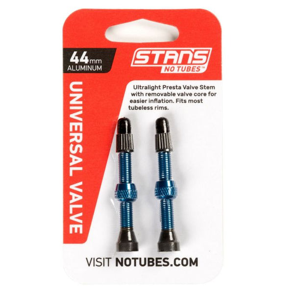 Stan's valve stem aluminium (pair) - universal, presta - blue - 44mm