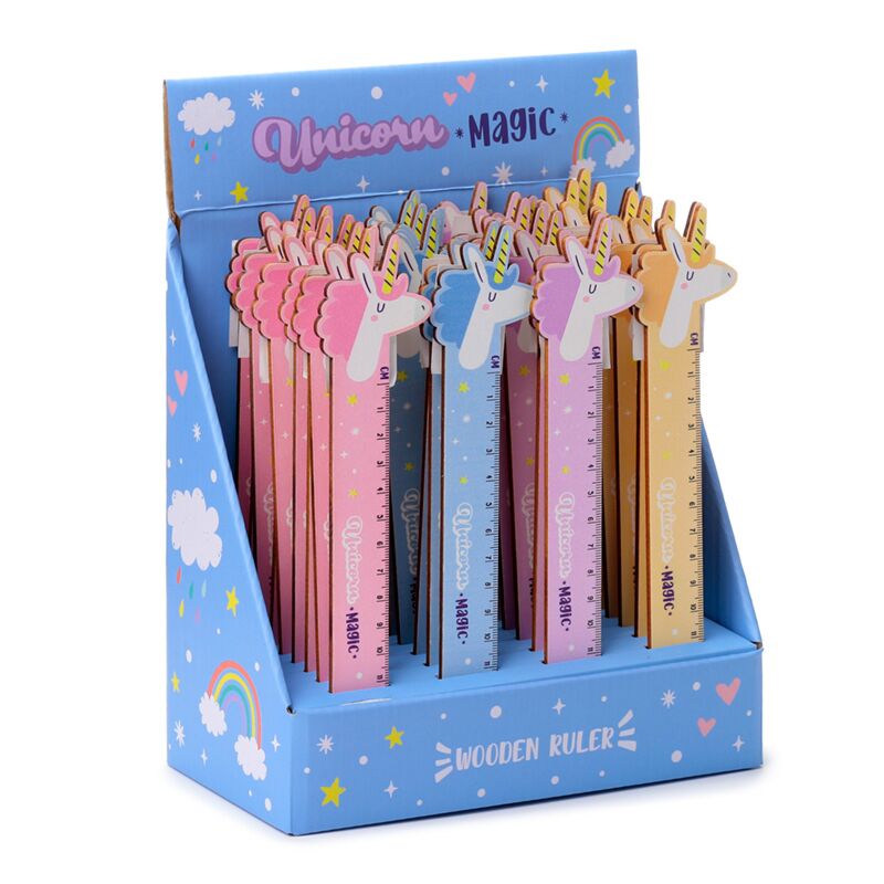 Eenhoorn magie houten liiaal 15cm