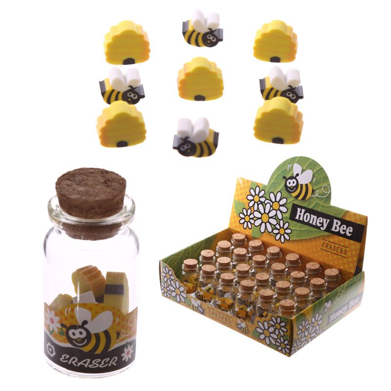 Honingbij gummen in minipotje met kurk