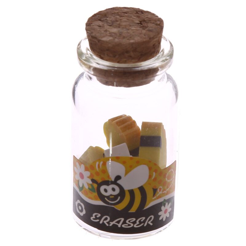 Honingbij gummen in minipotje met kurk