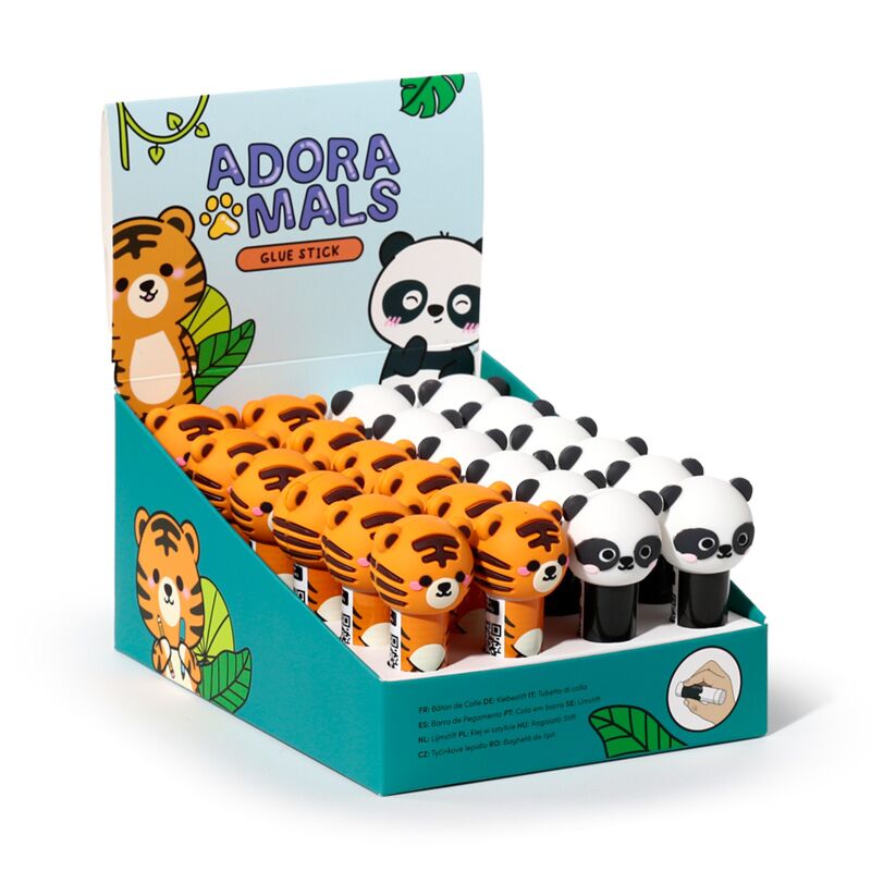 Adoramals wilde dierene tijger panda lijmstift
