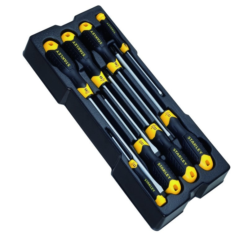 Stanley transmodule cushiongrip schroevendraaierset (zwart geel, stmt1-74181, 8-delig)