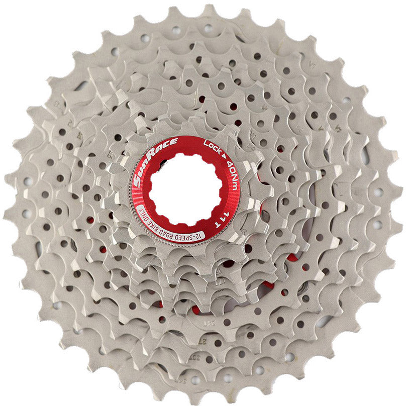 Superior sunrace cassette csrz800 12v 11-30t zilver rood