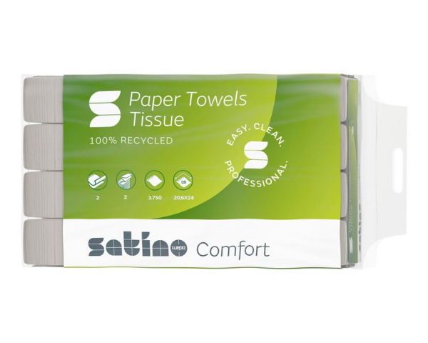 Satino pt2 handdoekenpapier 2-laags 20.6x24 cm (3750 stuks)