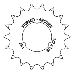 Sturmey-archer europa n.v. sa tandwiel 1 8 vlak 18t