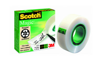 Plakband scotch magic 810 transparant 19 mm x 33 m