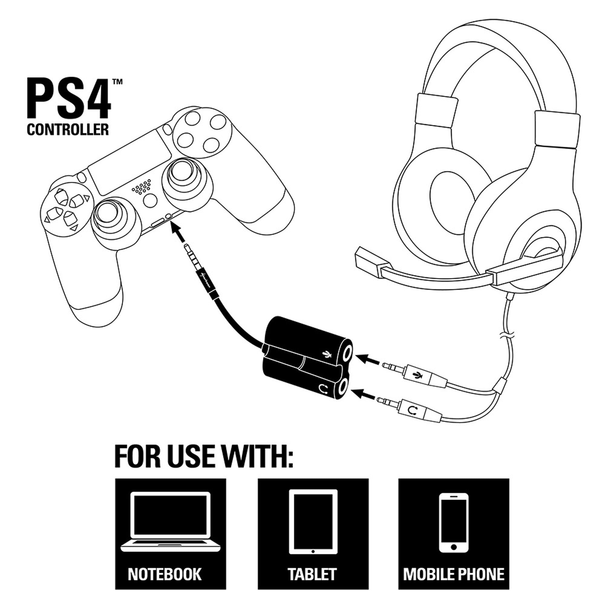 Sharkoon Sharkoon PMP 35, Headset-Adapter