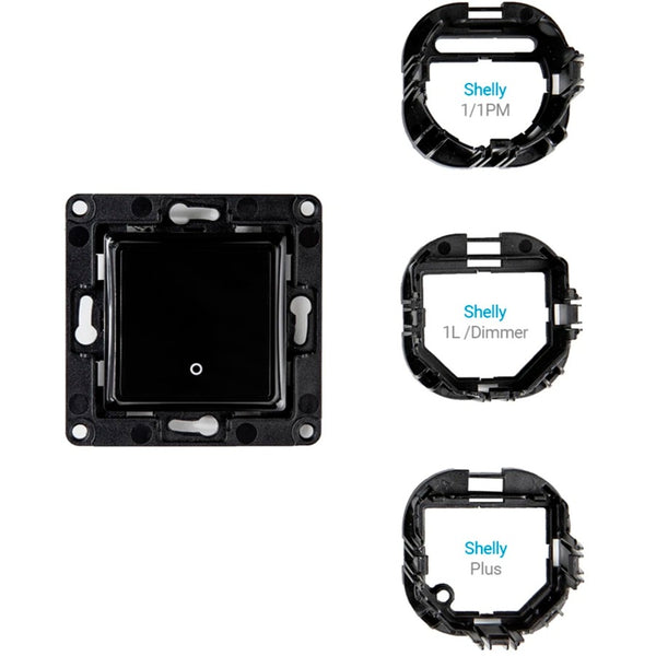 Shelly wall switch 1 knop (zwart)