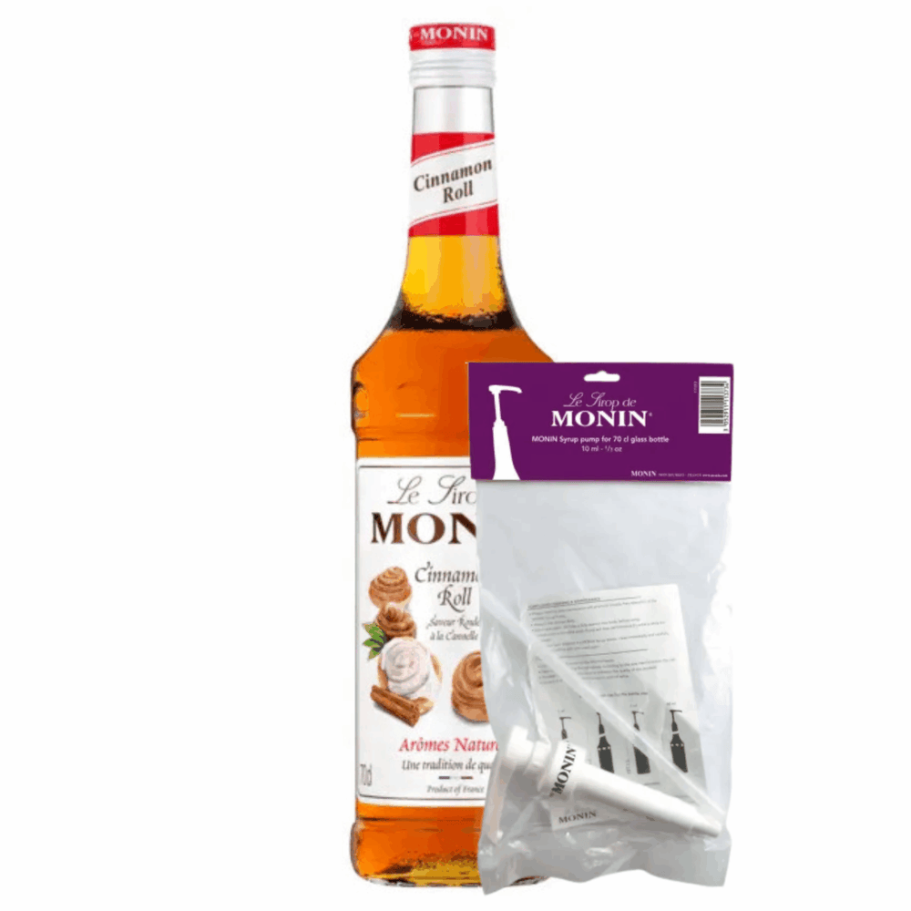 Monin siroop cinnamon roll (70 cl) + siroop pompje (10ml)