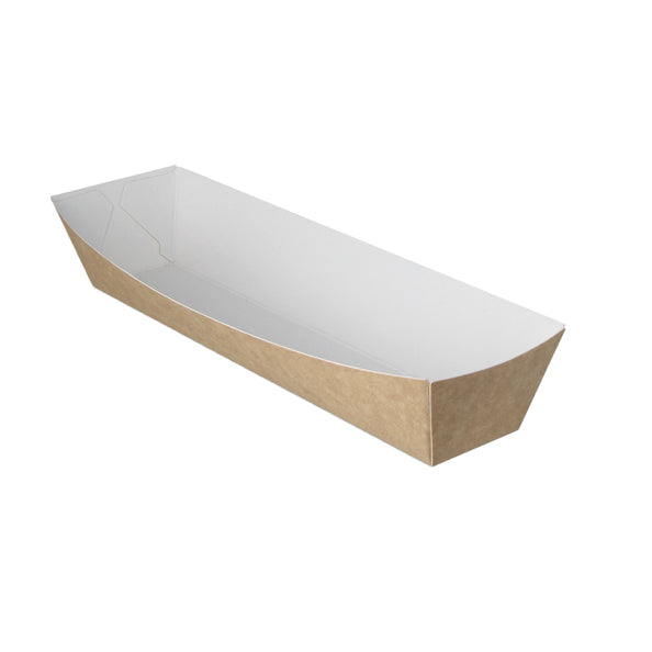 Takeaware frikandelbakjes a16 kraft wit bio (400 stuks)