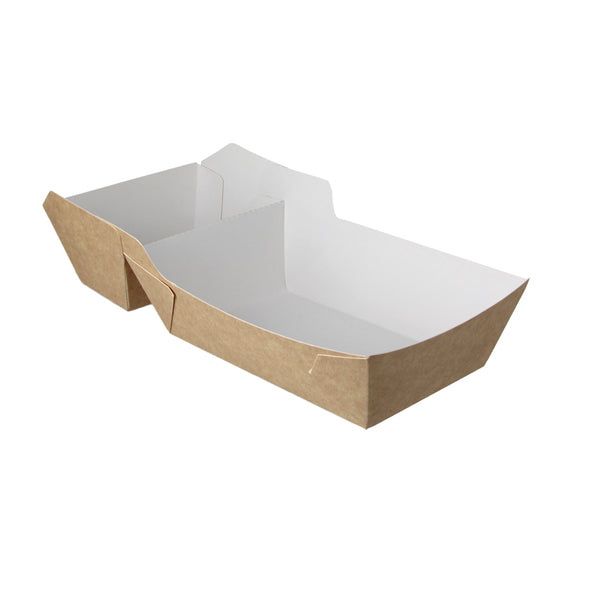 Takeaware frietbakje a22 kraft wit bio (a9+saus)(400 stuks)