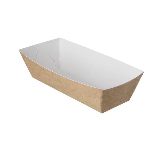 Takeaware kroketbakje a5 kraft wit bio (400 stuks)