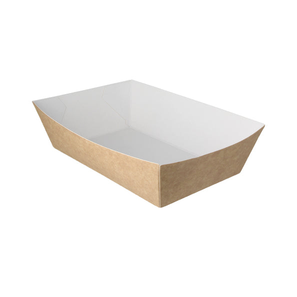 Takeaware frietbakje a50 kraft wit bio (400 stuks)