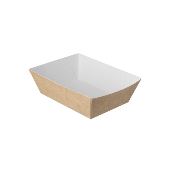 Takeaware frietbakje a7 kraft wit bio (400 stuks)