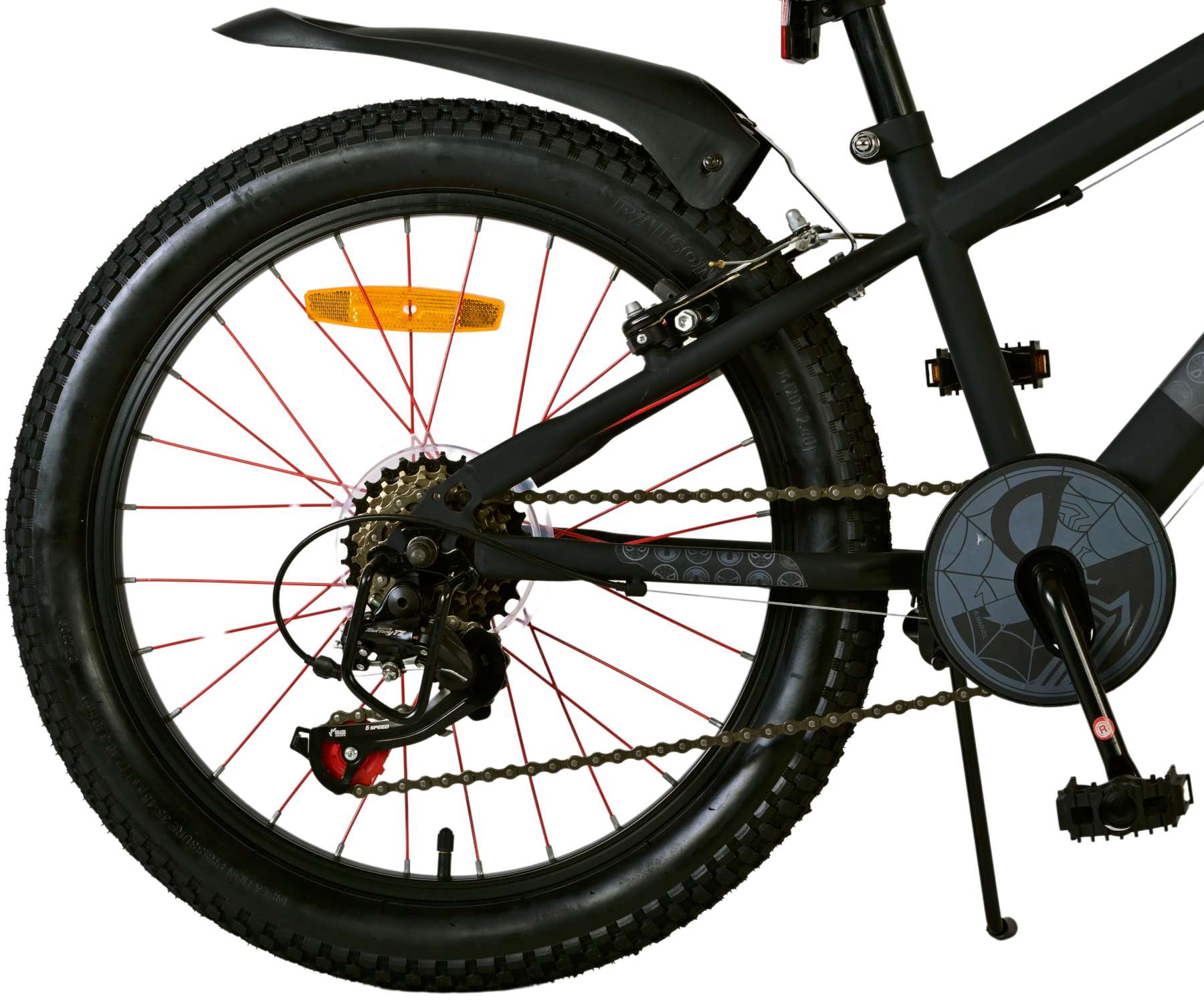 Spider-Man - Kinderfiets - Jongens - 20 inch - Mat Zwart - 2 Handremmen