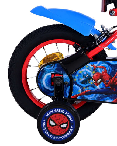 Ultimate Spider-Man Kinderfiets - Jongens - 12 inch - Blauw Rood - Twee handremmen