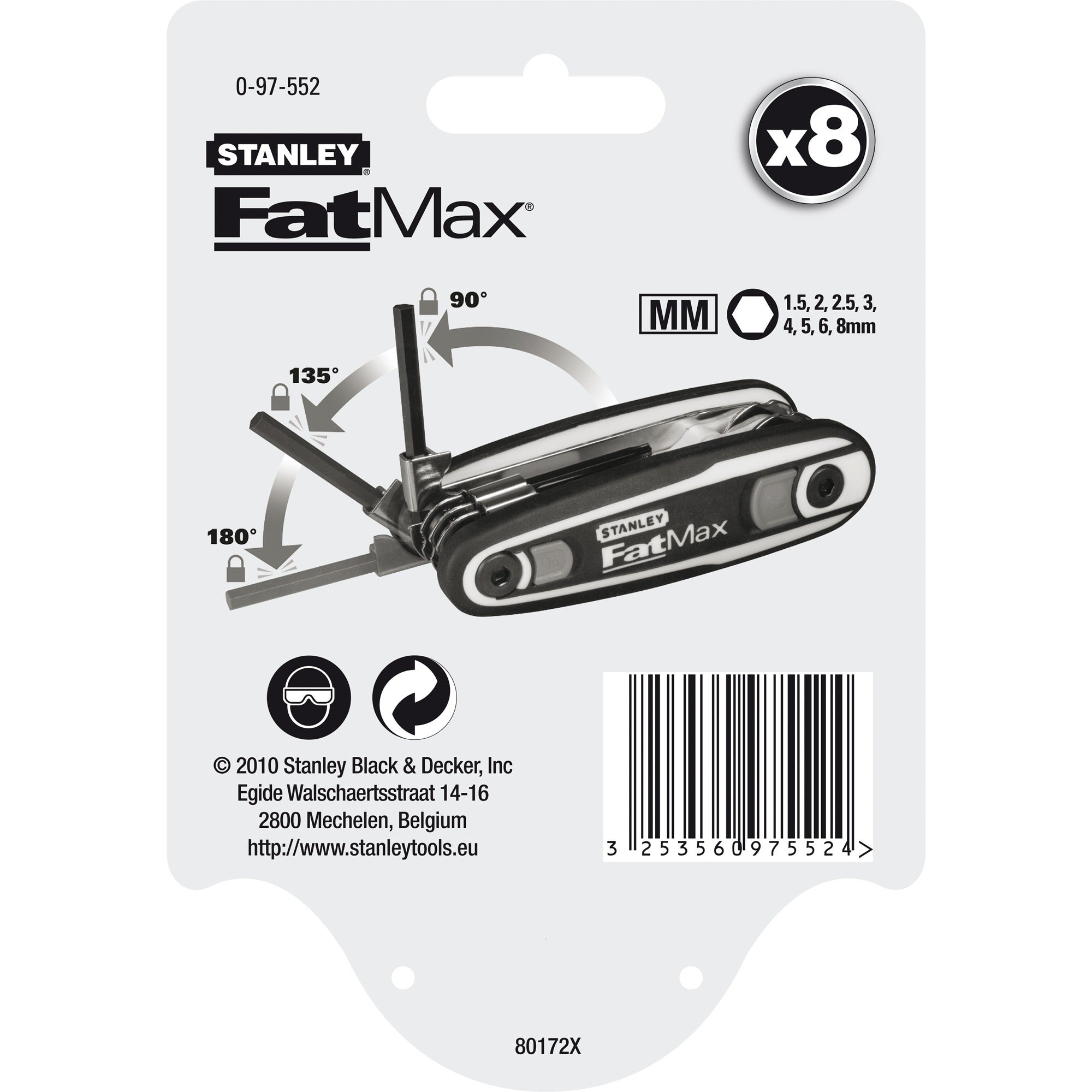 Stanley Stanley FatMax Vergrendelbare Stiftsleutelset