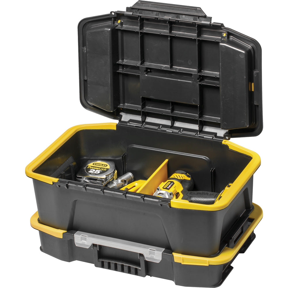 Stanley gereedschapskoffer click connect met organizer gereedschapskist (zwart geel)