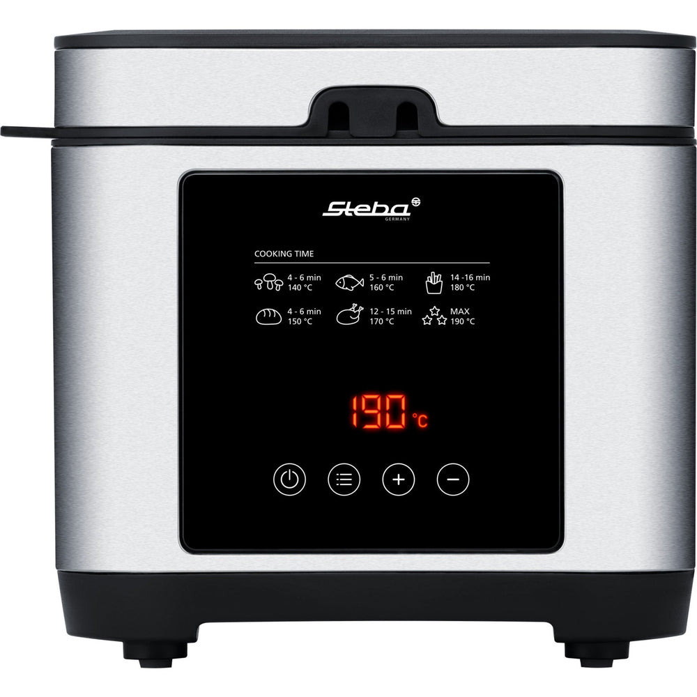Steba df 150 frituurpan (roestvrij staal zwart, 2,5 liter)
