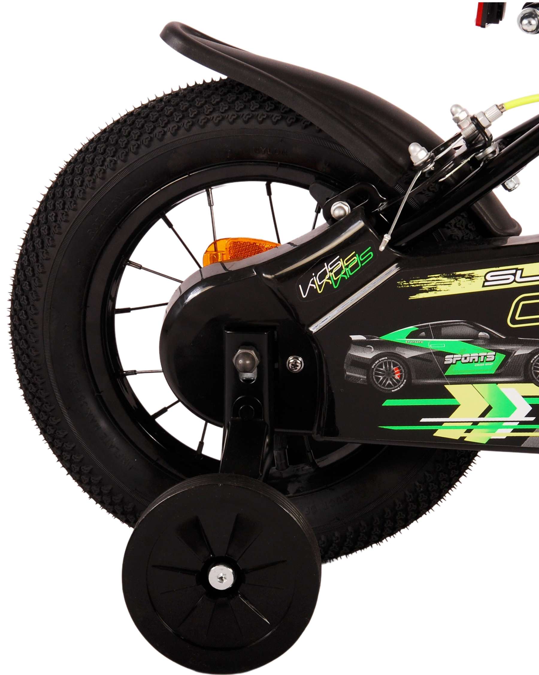 Volare super gt kinderfiets - jongens - 12 inch - groen - twee handremmen