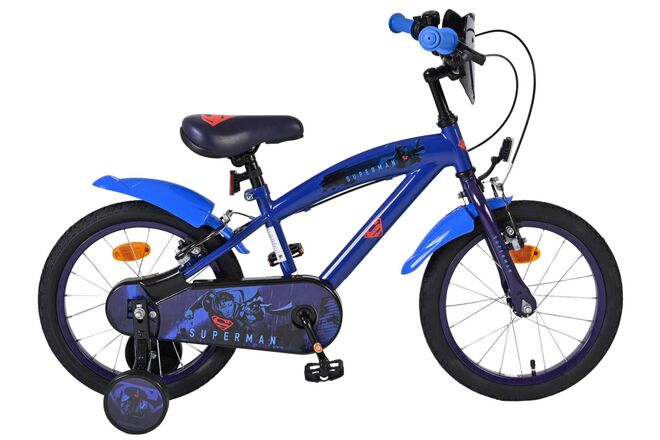Volare superman kinderfiets - jongens - 16 inch - blauw - twee handremmen