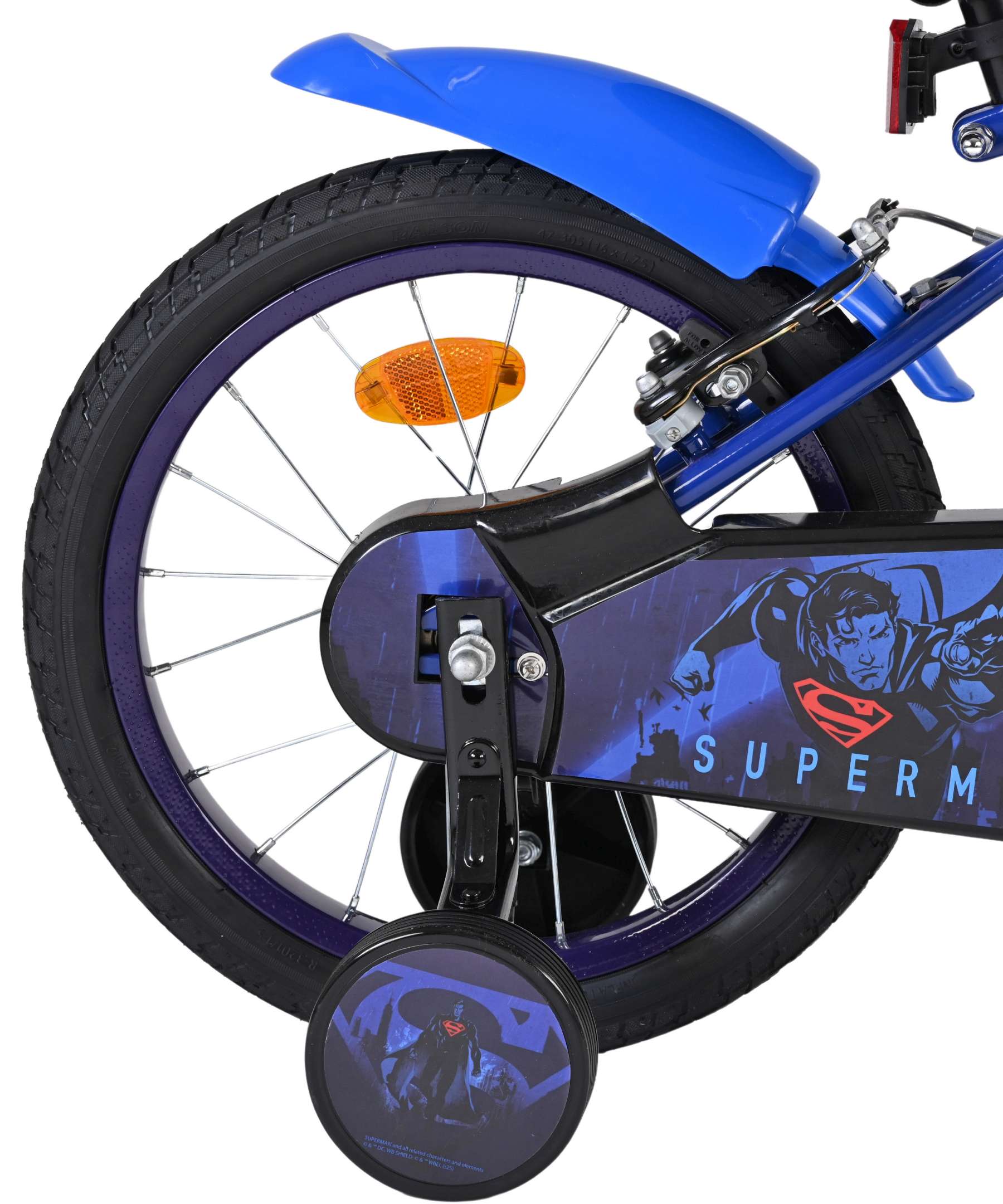 Volare superman kinderfiets - jongens - 16 inch - blauw - twee handremmen