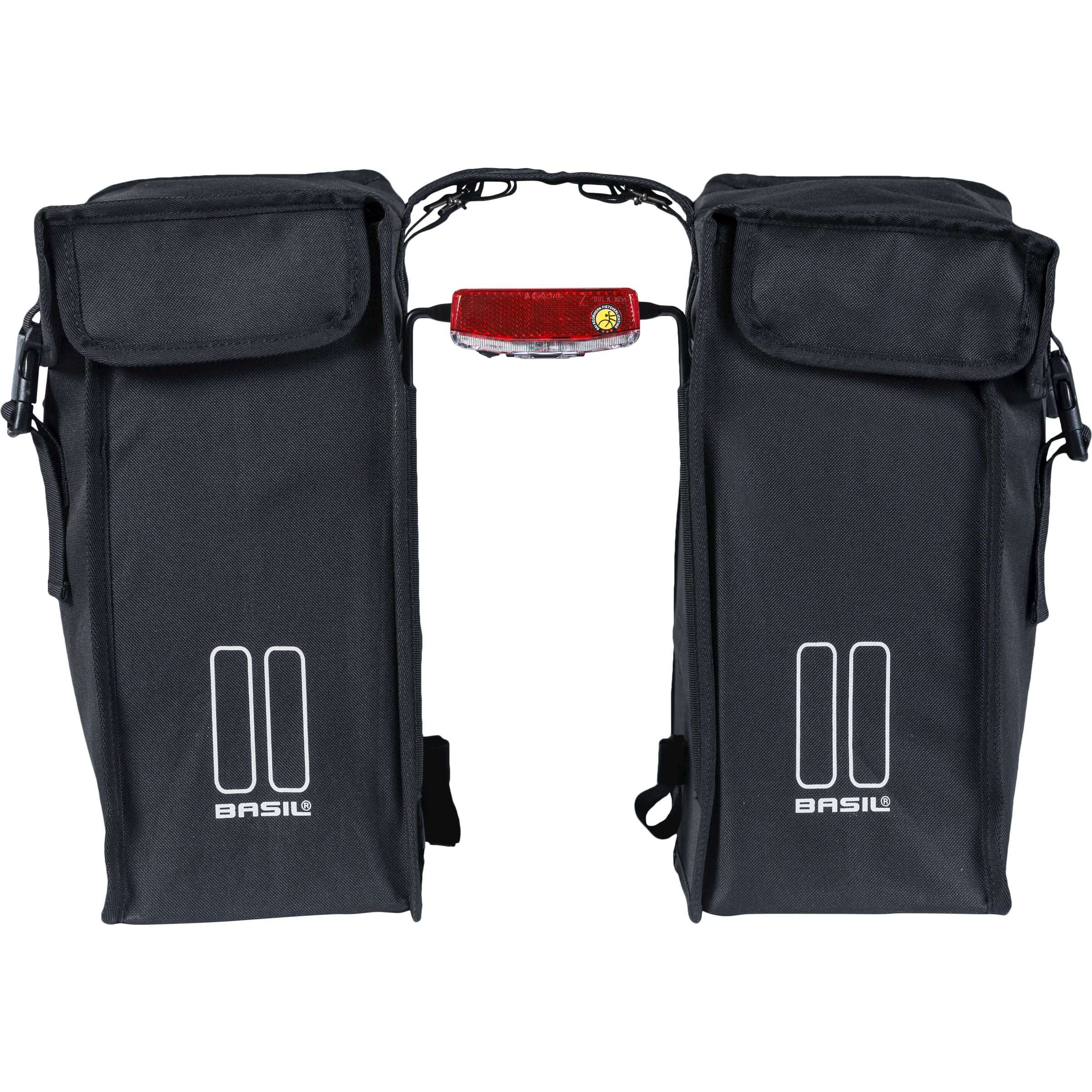 Basil Mara XXL dubbele fietstas - 47L - Dames Heren - Stad City - Zwart