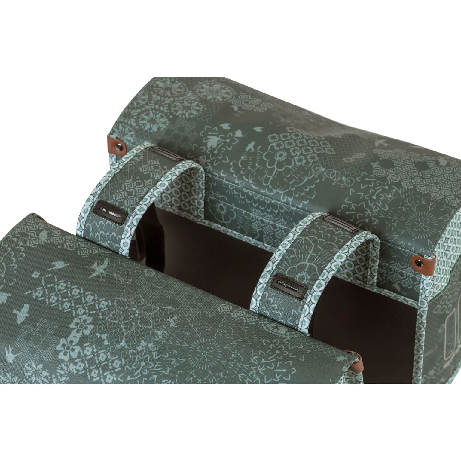 Basil Bohème Dubbele Fietstas - Waterafstotend - Polyester - Groen - 35L