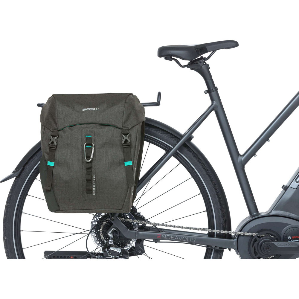 Basildiscovery365D dubbele fietstas zwart melee